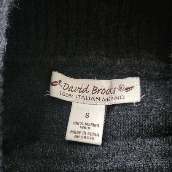 David Brooks Italian Merino Wool Cowl Neck Sweater Size Small - Picture 4 of 6